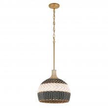 Crystorama ZAN-9003-SG-MK - Zanzibar 14'' Soft Gold + Matte Black Pendant