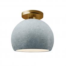 Justice Design Group CER-6350-CONC-BRSS - Small Globe Semi-Flush