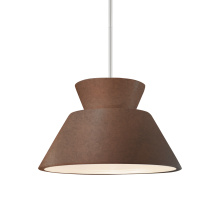 Justice Design Group CER-6420-ANTC-NCKL-RIGID - Trapezoid 1-Light Pendant