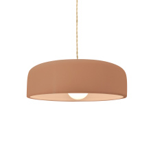 Justice Design Group CER-6571-ADOB-BRSS-BEIG-TWST - Small Spire 1-Light Pendant