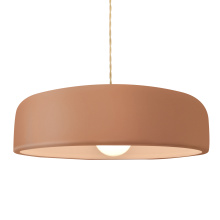 Justice Design Group CER-6575-ADOB-BRSS-BEIG-TWST - Large Spire 1-Light Pendant