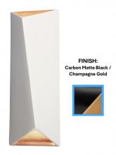 Justice Design Group CER-5895-CBGD - ADA Diagonal Rectangle LED Wall Sconce (Open Top & Bottom)