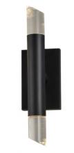 Justice Design Group ACR-8842-CLER-MBLK - Kyber ADA 2-Light LED Up & Downlight Wall Sconce