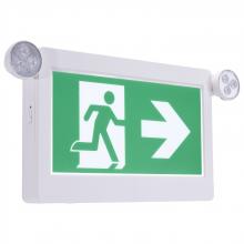 Satco Products Inc. 67/512 - Running Man Green Combo Exit Sign/Emergency Light; 120/347V; 90min backup; Single/Dual Face