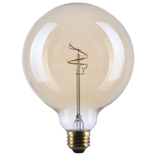 Satco Products Inc. S14214 - 3.5W G40 LED 90CRI 2000K 300LM E26 Glass Clear Amber Coil Filament Dimmable 1 Pack