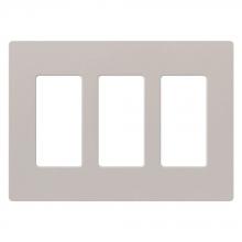 Lutron Electronics SC-3-TP - SATIN COLOR 3-GANG WALLPLATE TAUPE