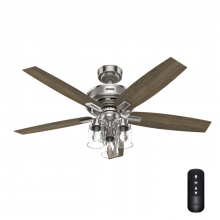 Hunter 51691 - Hunter 52 inch Wi-Fi Ananova Brushed Nickel Ceiling Fan with LED Light Kit and Handheld Remote