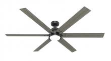 Hunter 51950 - Hunter 72 inch Gravity Wi-Fi ENERGY STAR® Matte Black Ceiling Fan with LED Lt Kit