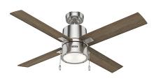 Hunter 54214 - Hunter 52 inch Beck Brushed Nickel Ceiling Fan with LED Light Kit and Pull Chain