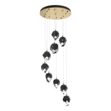 Hubbardton Forge 131140-SKT-LONG-86-BP0754 - Chrysalis 9-Light Small Crystal Pendant