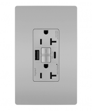 Legrand Radiant 2097TRUSBACGRY - radiant Tamper-Resistant 20A Duplex Self-Test GFCI Receptacles with SafeLock Protection