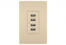Legrand Radiant TM8USB4ICC6 - radiant Quad USB Charger, Ivory