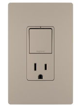 Legrand Radiant RCD38TRNICC6 - radiant Single Pole/3-Way Switch with 15A Tamper-Resistant Outlet, Nickel