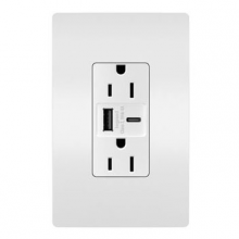 Legrand Radiant R26USBAC6WPWCCV4 - radiant? 15A Tamper-Resistant Ultra-Fast USB Type A/C Outlet, White