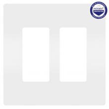 Legrand Radiant RWP262WAMCC6 - radiant Two-Gang Screwless Wall Plate with Microban