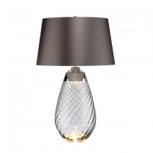 Lucas McKearn tlg3026l - Lena Large Table Lamp in Smoke with Brown Satin Shade