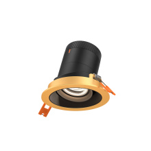 Dals RC03-CC-60-GMBBK-TGD - 3in Modular Downlight, 5CCT, 60 degree Beam Angle, Gimbal Reflector, Black, Gold trim
