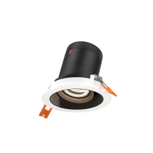 Dals RC03-CC-60-GMBBK-TWH - 3in Modular Downlight, 5CCT, 60 degree Beam Angle, Gimbal Reflector, Black, White trim