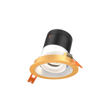 Dals RC03-CC-60-GMBWH-TGD - 3in Modular Downlight, 5CCT, 60 degree Beam Angle, Gimbal Reflector, White, Gold trim