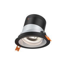 Dals RC04-CC-20-GMBAZ-TBK - 4in Modular Downlight, 5CCT, 20 degree Beam Angle, Gimbal Reflector, Alzak, Black trim