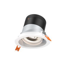 Dals RC04-CC-20-GMBAZ-TWH - 4in Modular Downlight, 5CCT, 20 degree Beam Angle, Gimbal Reflector, Alzak, White trim
