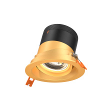 Dals RC04-CC-20-GMBGD-TGD - 4in Modular Downlight, 5CCT, 20 degree Beam Angle, Gimbal Reflector, Gold, Gold trim
