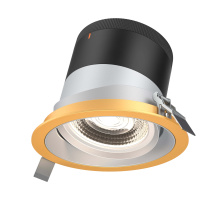 Dals RC06-CC-20-GMBAZ-TGD - 6in Modular Downlight, 5CCT, 20 degree Beam Angle, Gimbal Reflector, Alzak, Gold trim