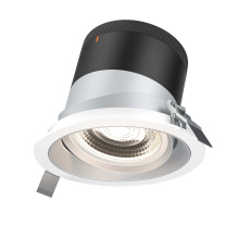 Dals RC06-CC-20-GMBAZ-TWH - 6in Modular Downlight, 5CCT, 20 degree Beam Angle, Gimbal Reflector, Alzak, White trim