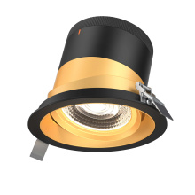 Dals RC06-CC-20-GMBGD-TBK - 6in Modular Downlight, 5CCT, 20 degree Beam Angle, Gimbal Reflector, Gold, Black trim