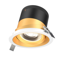 Dals RC06-CC-60-GMBGD-TWH - 6in Modular Downlight, 5CCT, 60 degree Beam Angle, Gimbal Reflector, Gold, White trim