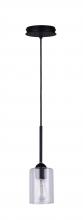 Canarm IPL370A01BK-RG - IPL370A01BK-RG, MBK Color, 1 Lt Cord Pendant, Clear Glass