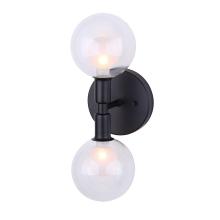 Canarm IWF728A02BK9 - Spec. IWF728A02BK9 -G-, MBK Color, 2 Lt Rod Wall Fixture, Double Glass