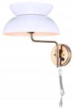 Canarm IWF1096A01GDW - MILA, IWF1096A01GDW -G-, GD + MWH Color, 1 Lt Wall Fixture, 60W Type