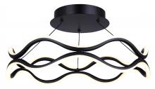 Canarm LSF280A17BK - CASTRA 17 inch Matte Black Modern Semi Flush Ceiling Light with Integrated LED for Dining Rooms