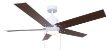 Canarm CF52ROM5WH-ES - Canarm Romy 52" LED Ceiling Fan, Matte White Finish 5 Blade Energy Star Rated