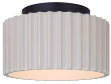 Canarm LFM339A11SRB - TAVI, Modern LED Flush Mount Matte Black + Stone Color Shade Dimmable, 3CCT