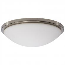 Nuvo 62/1844 - Button; 17 Inch LED Flush Mount Fixture; Brushed Nickel Finish; CCT Selectable; 120 Volts