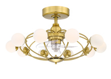 Fanimation FP3073BS - Kerring 32 inch Indoor Ceiling Fan with LED Light Kit - Brushed Satin Brass with Clear blades